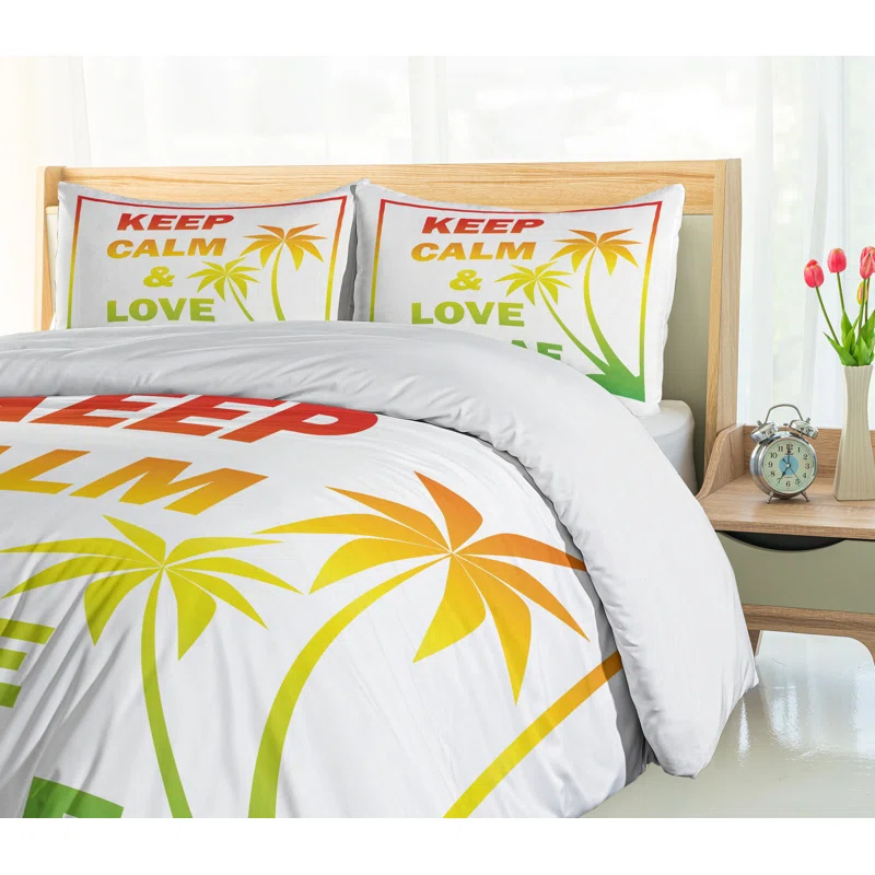 Ambesonne Rasta Modern & Contemporary Duvet Cover Set