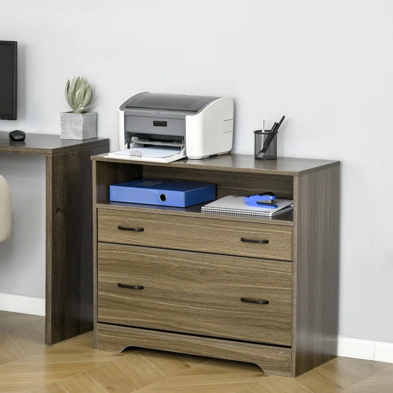 Vinsetto 33.5'' Wide 2 -Drawer File Cabinet