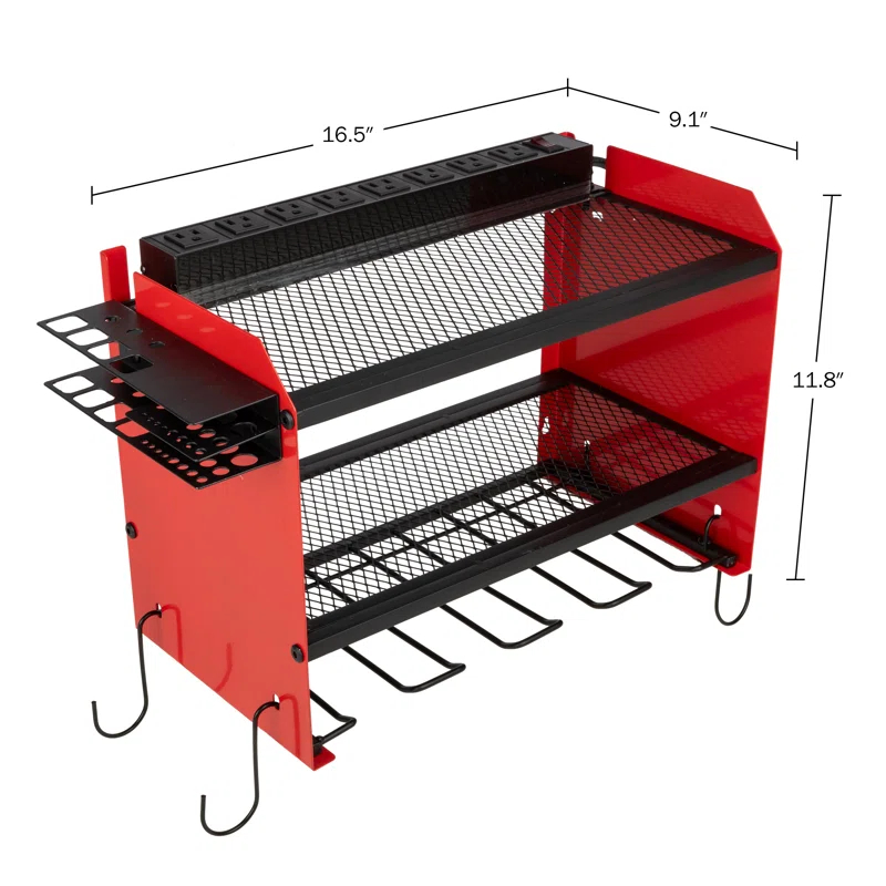 Stalwart Power Tool Organizer Wall Mount With Charging Station | Wayfair