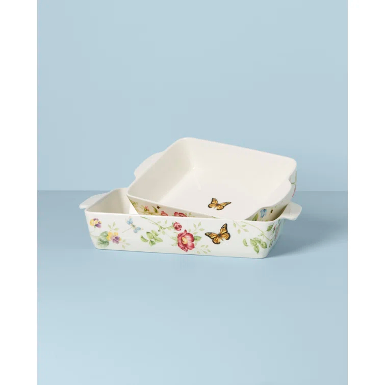 Lenox Butterfly Meadow Rectangular Baker 2-Piece Set
