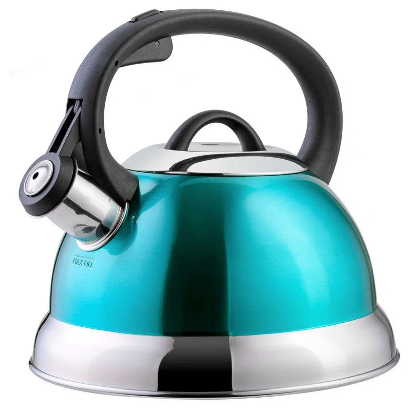 Mr. Coffee Mr. Coffee Flintshire 1.75 Quart Whistling Stovetop Tea Kettle In Blue