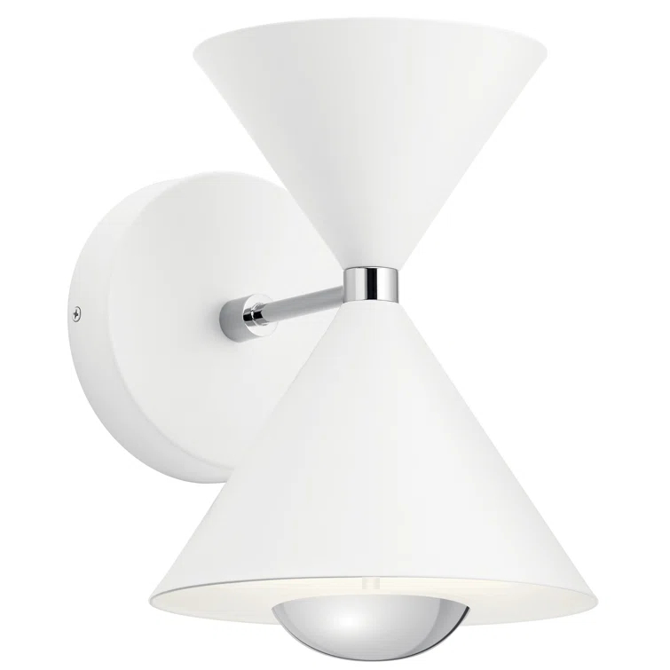 George Oliver Mcgruder Glass LED Armed Sconce