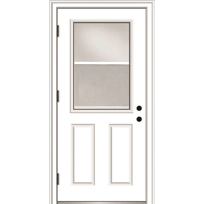 MMI DOOR Clear Glass 80'' Paneled Fiberglass Front Entry Doors