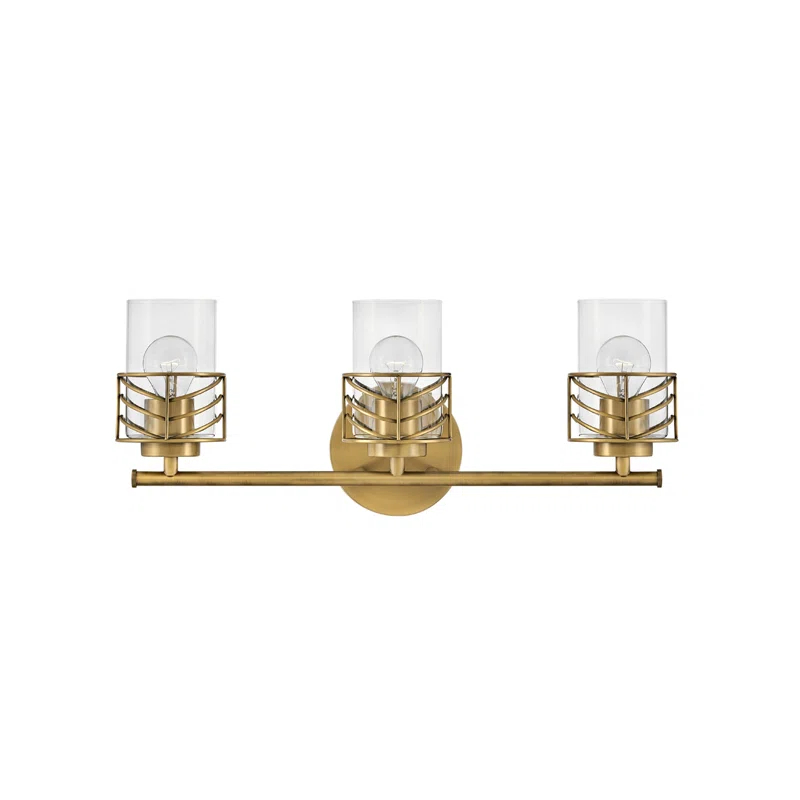 Hinkley Della Three-Light Chevron Bath Vanity