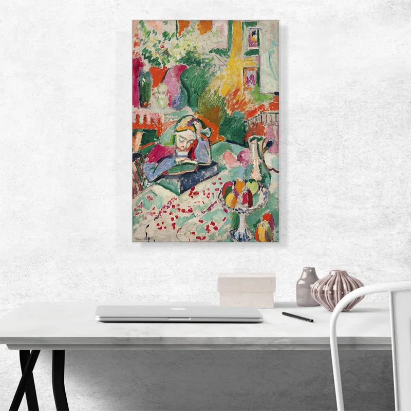 ARTCANVAS " Interior With A Young Girl 1905 " by Henri Matisse Painting Print