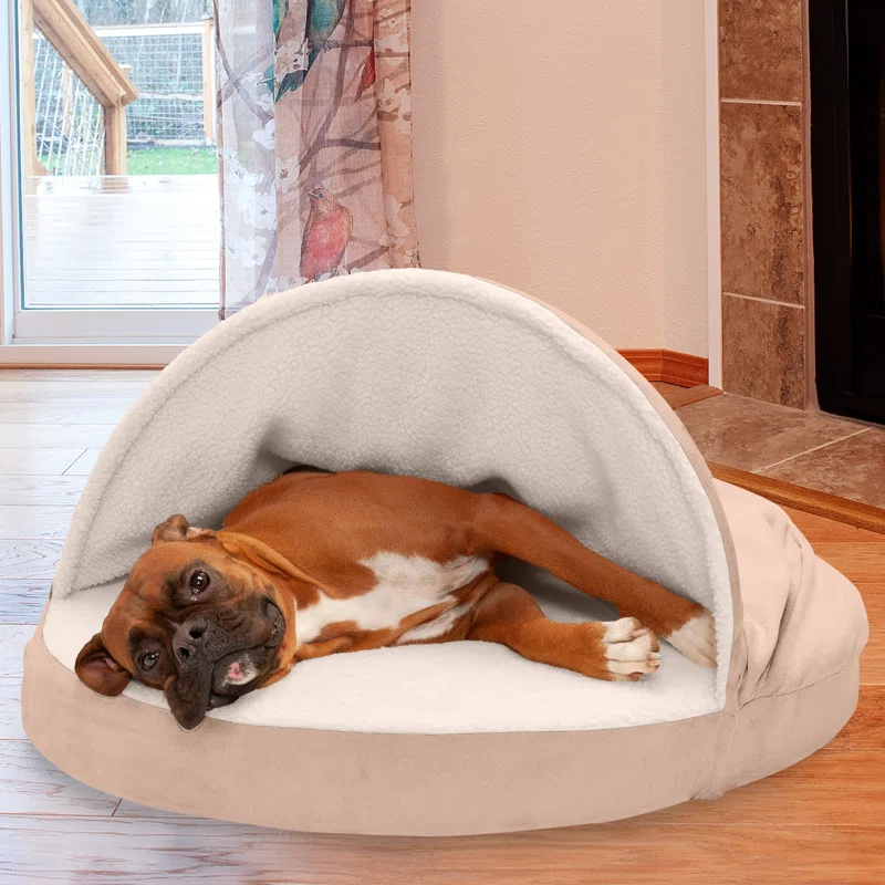 Wave Fur & Velvet Snuggery Memory Top Foam Dog Bed