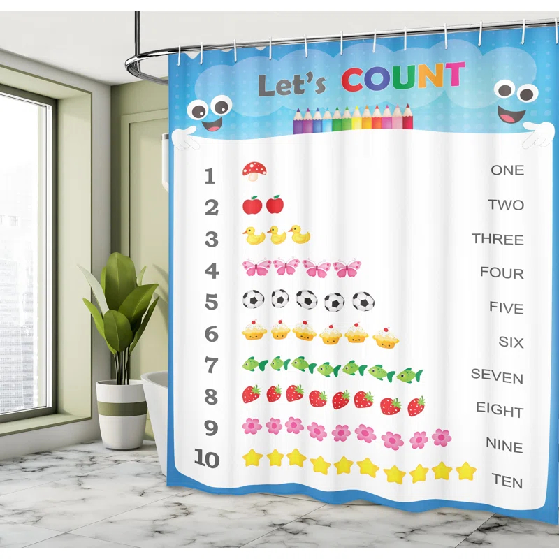 Ambesonne Shower Curtain with Hooks Included