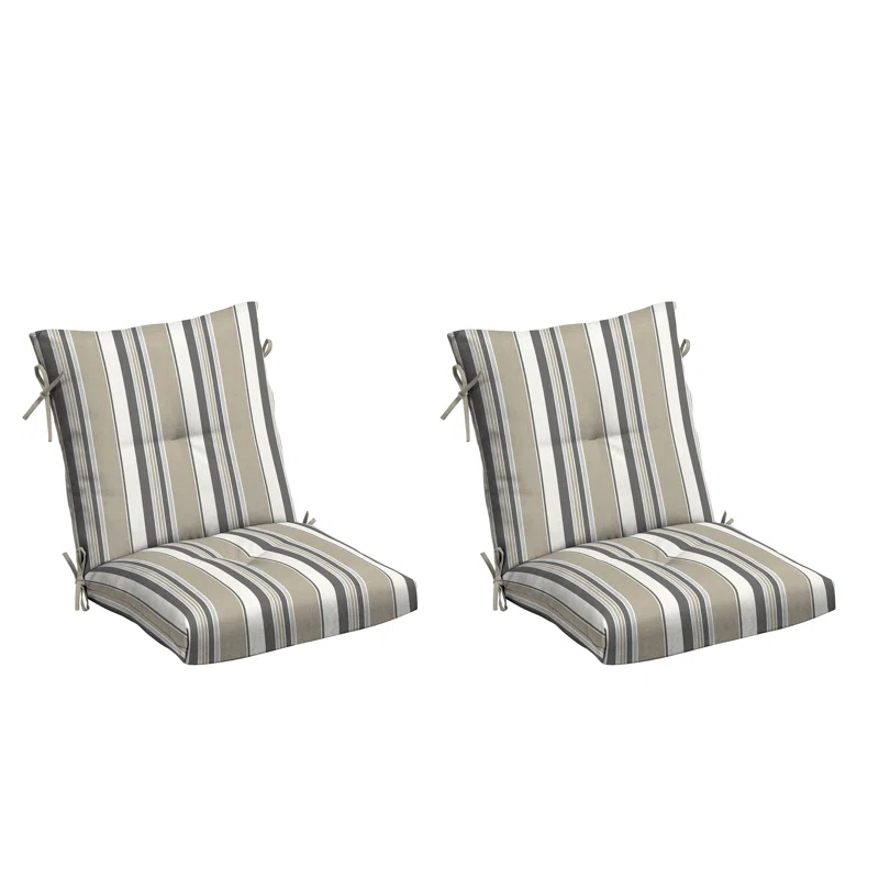 ARDEN Arden earthFIBER Plush Modern Tufted Polyfill Dining Chair Cushion, 21 x 40 (Set of 2)