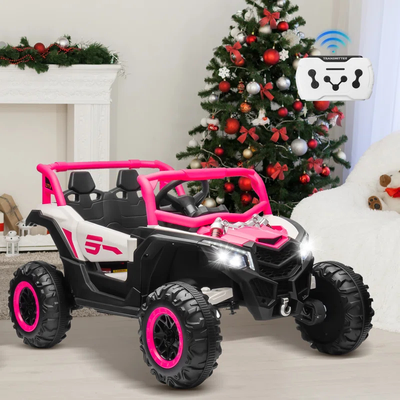 Anrli 24V 4WD Kids Electric UTV w/ Remote Control, Large Seat & 3 Speeds (Ages 3-8)