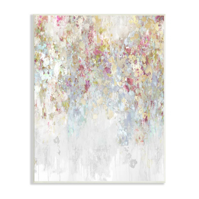 Stupell Industries " Modern Cascading Pink Flowers Abstract Painting Confetti Florals " by Nikki Robbins
