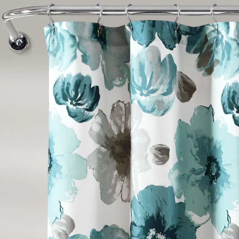 Lush Decor Leah Floral Shower Curtain
