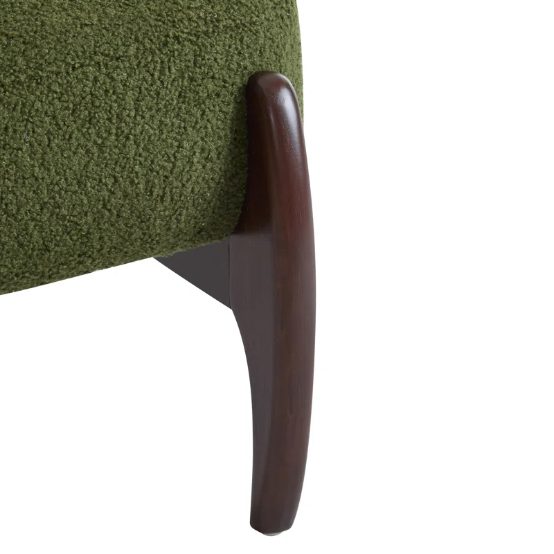 NFusion Kalel 25.5" Modern Boucle Accent Chair With Solid Wood Frame