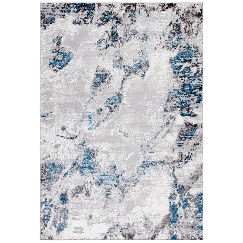 Trent Austin Design® Mcelwain Abstract Gray/Blue Area Rug