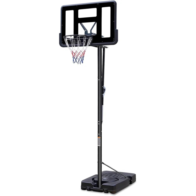 HLILish Teenagers Portable Basketball Hoop Height Adjustable Basketball Hoop Stand 7.5Ft - 10Ft With 44 Inch Backboard And Wheels For Adults Teens