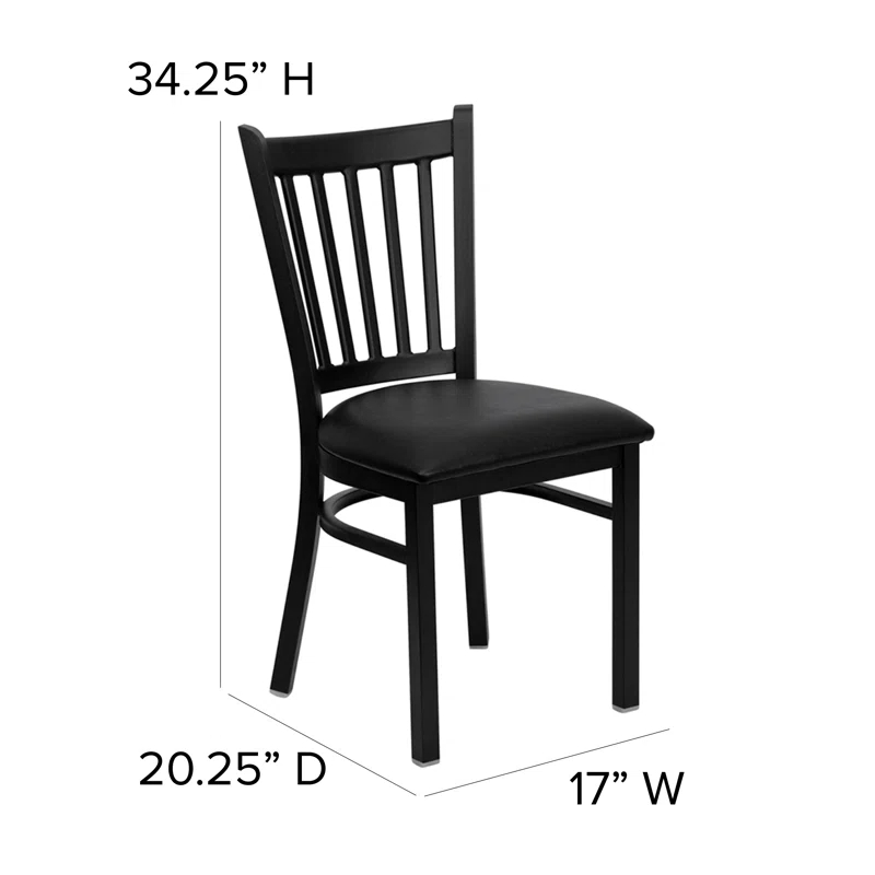 Hercules Prompton Modern Vertical Back Metal Restaurant Chairs by Flash Furniture (Set of 2)