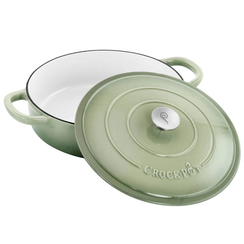 Crock-Pot Artisan 5 qt. Non-Stick Cast Iron Round Braiser with Lid