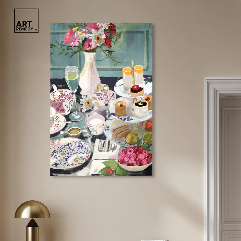 Art Remedy Help Yourself Dessert Canvas Modern Kitchen Print by Art Remedy