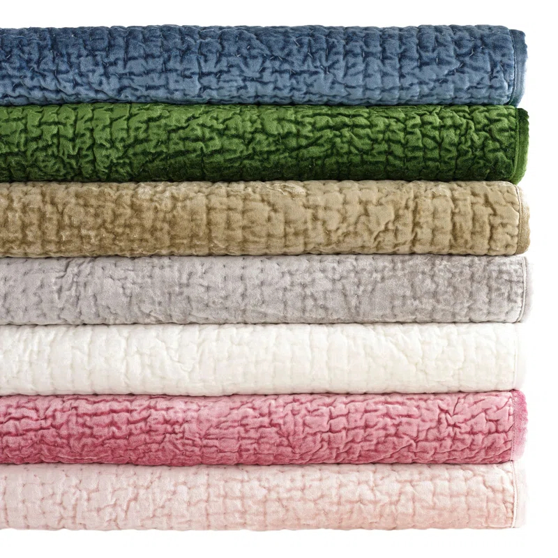 Pine Cone Hill Parisienne Velvet Evergreen Quilt
