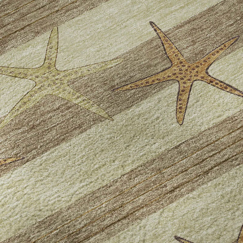 Premium Machine Washable Cerrito AMF191 Tan Rug