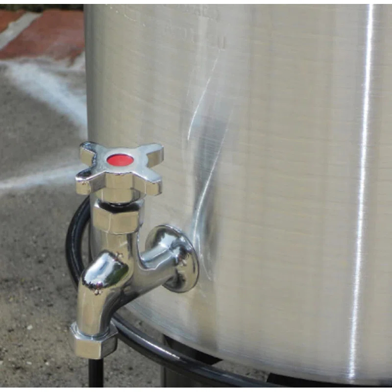 King Kooker King Kooker 30 Qt. Aluminum Turkey Pot with Drain Spigot, Lid, Lifting Rack, and Lifting Hook