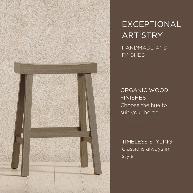Maven Lane Vincent Wooden Kitchen Bar Stool