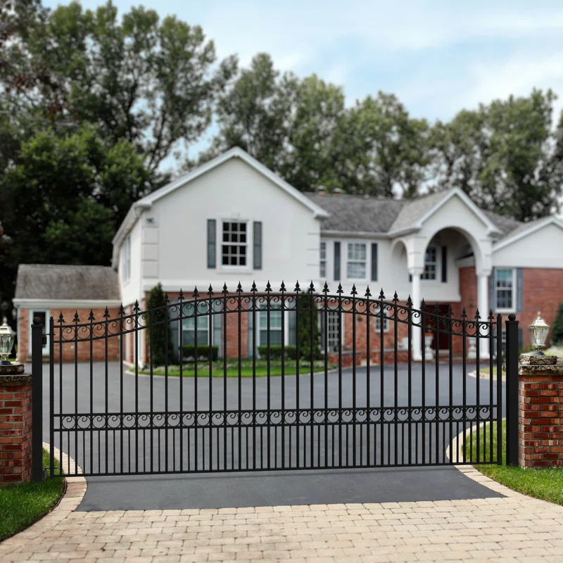 ALEKO Steel Single Swing Driveway Gate - LONDON Style