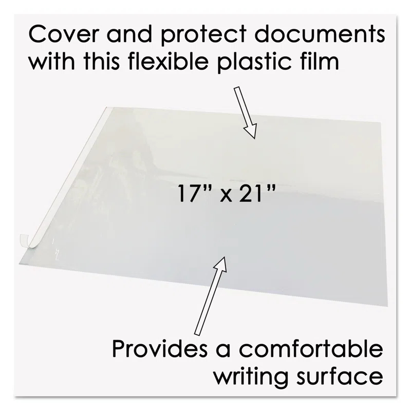 Artistic Products LLC Artistic Products Second Sight Clear Plastic Hinge Plastic Desk Pad