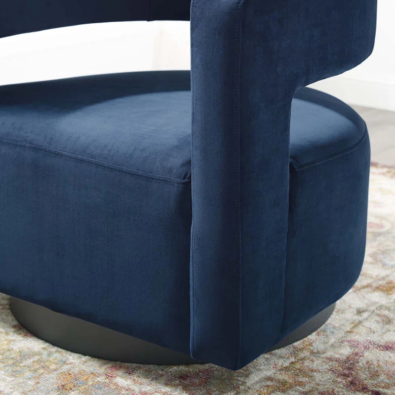 Modway Modway Spin Cutaway Performance Velvet Swivel Armchair