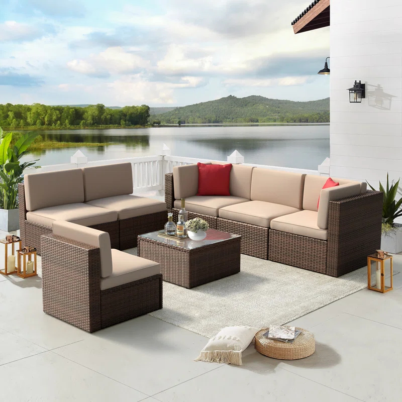 Aoxun 6 - Person Patio Conversation Sets