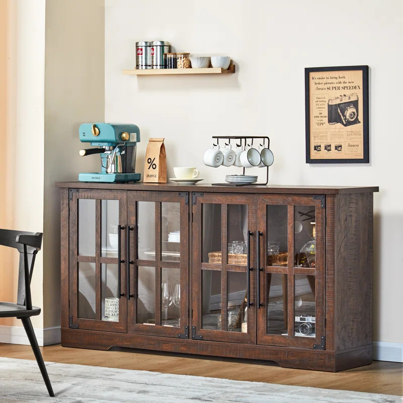 Lark Manor™ Pfarr 63" Wide Sideboard with glass doors