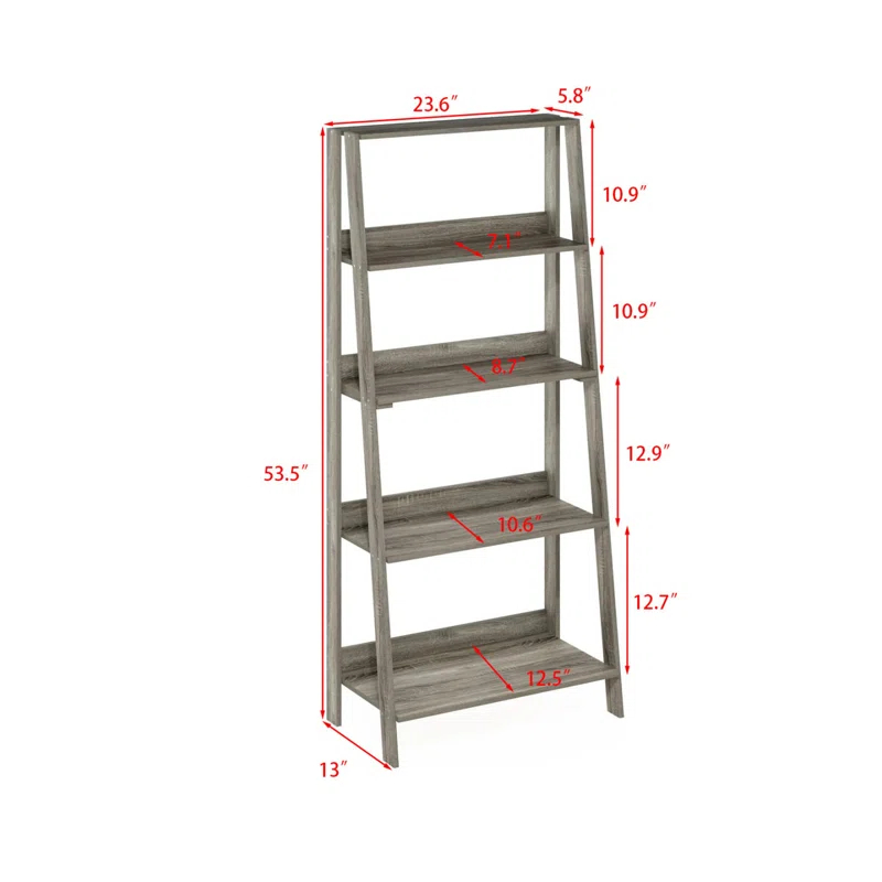 AKLOV 5-Tier Ladder Bookcase Display Shelf