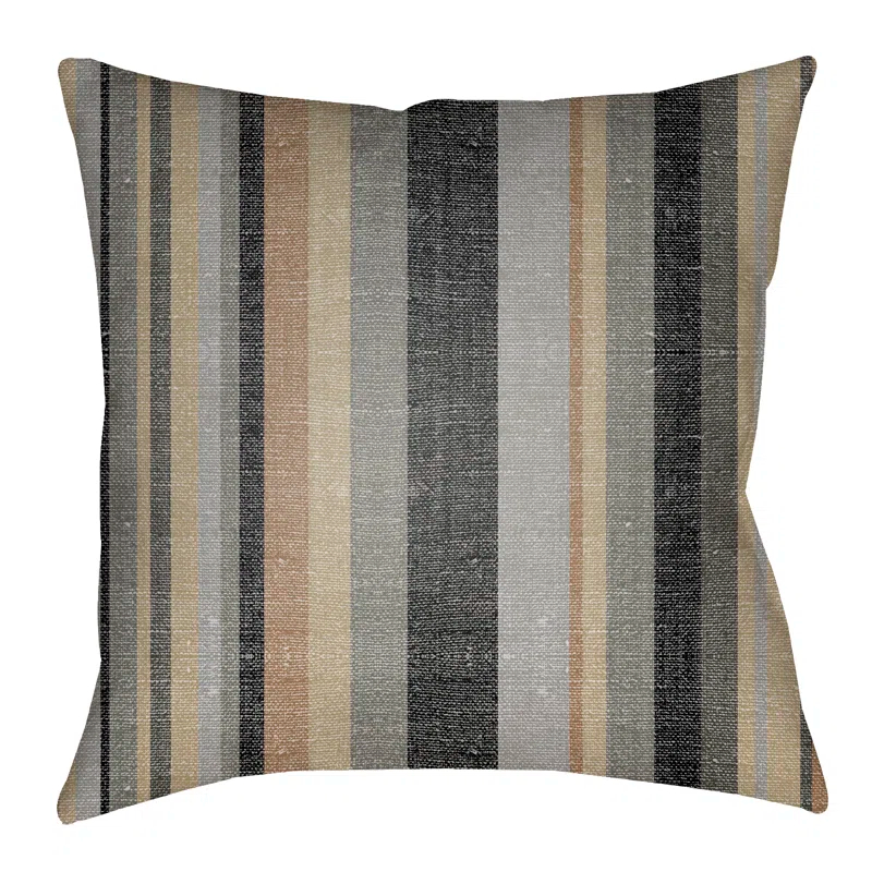 Livabliss Lolita Lilac Striped Indoor/Outdoor Reversible Throw Pillow