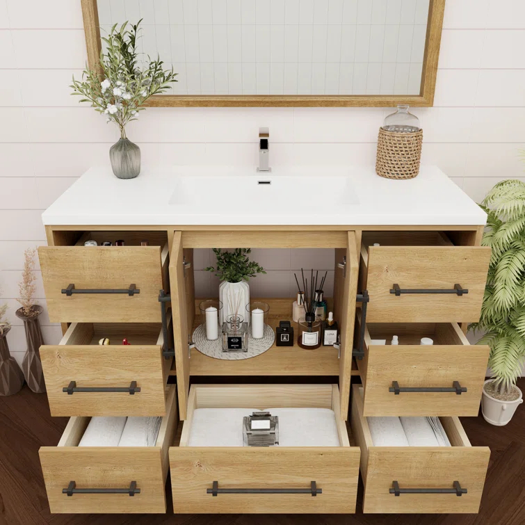 MEBO Victoria 47.2'' Single Bathroom Vanity with Acrylic Top