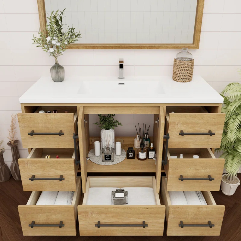 Victoria 47.2'' Single Bathroom Vanity with Acrylic Top