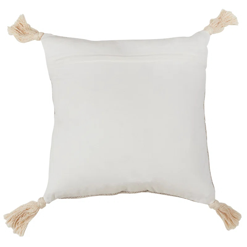 Saro Oneeka Collection Tassels Down Throw Pillow