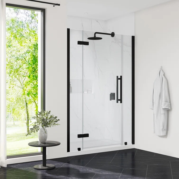 Ove Decors Endless Tampa 47" W x 72" H Alcove Frameless Shower Kit, Door, 2 Panel, Base TA1330420