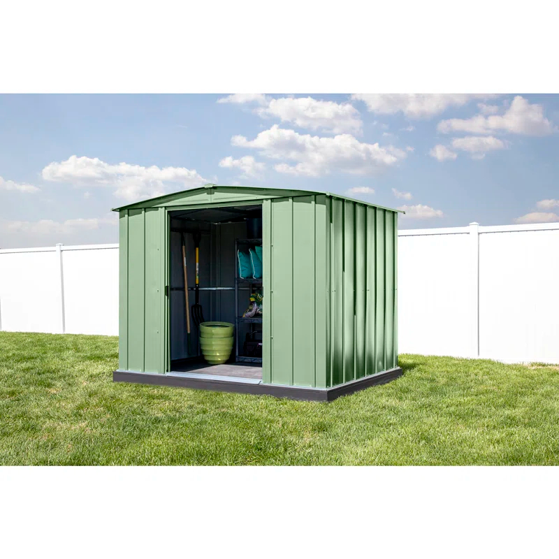 Arrow 8 ft. W x 6 ft. D Galvanized Steel Storage Shed