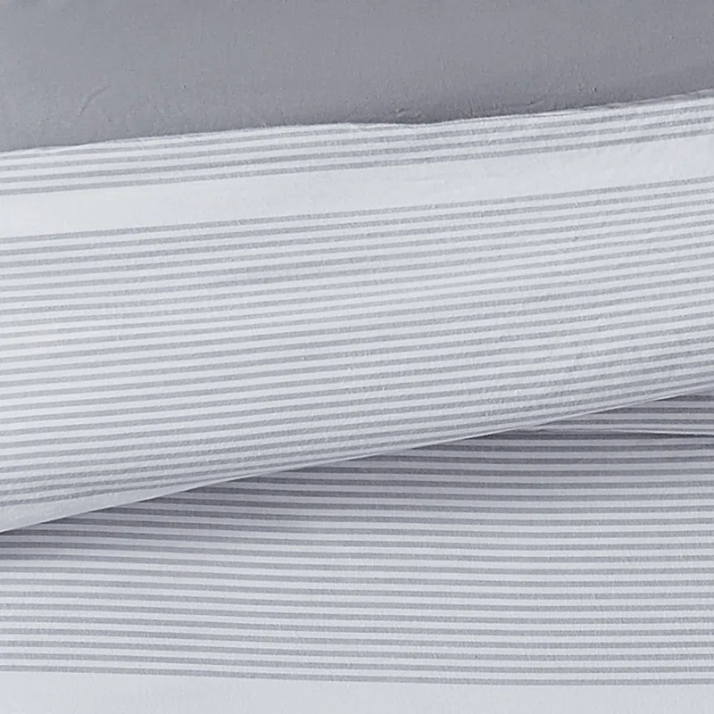 Brooklyn Loom Niari Yarn Dye Stripe Cotton Box Stitch Striped Comforter Set