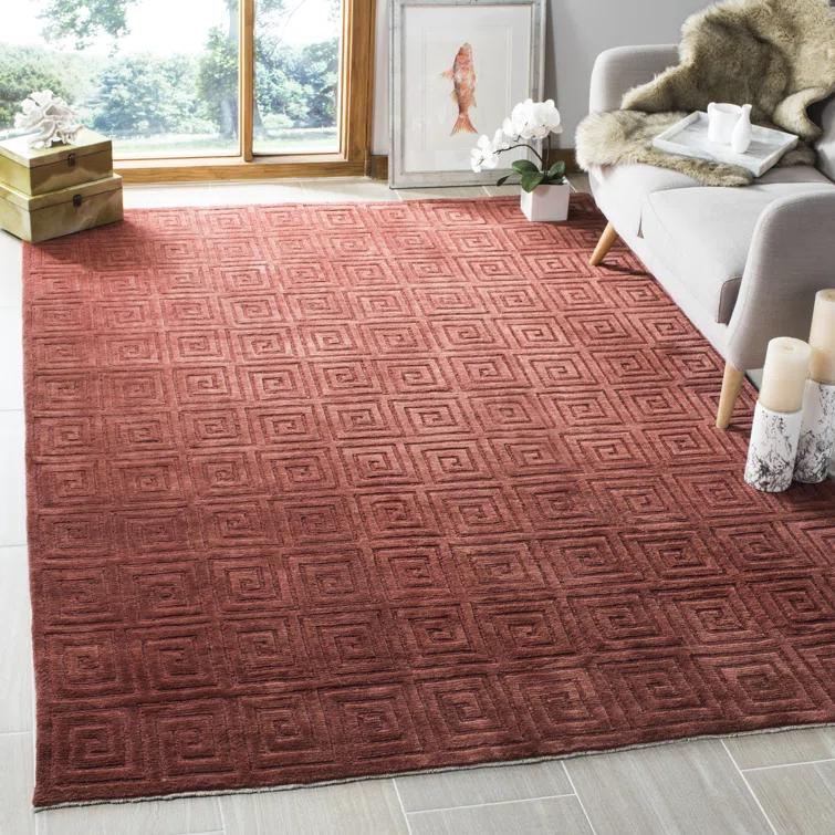 dCOR design Tibetan Hand Knotted Wool Pile Geometric Rug