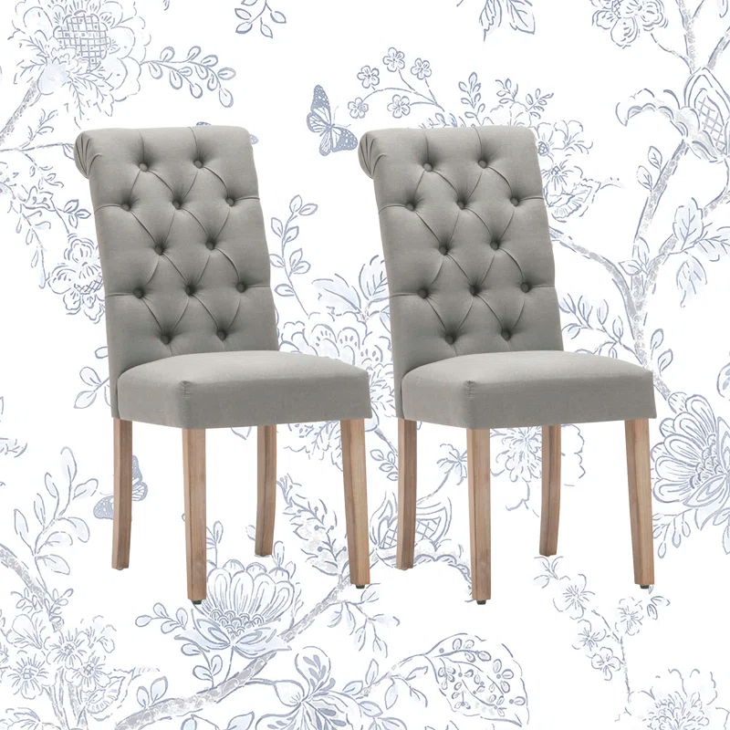 Ophelia & Co. Monarda 18.75'' H Tufted Upholstered Side Chair (Set of 2)