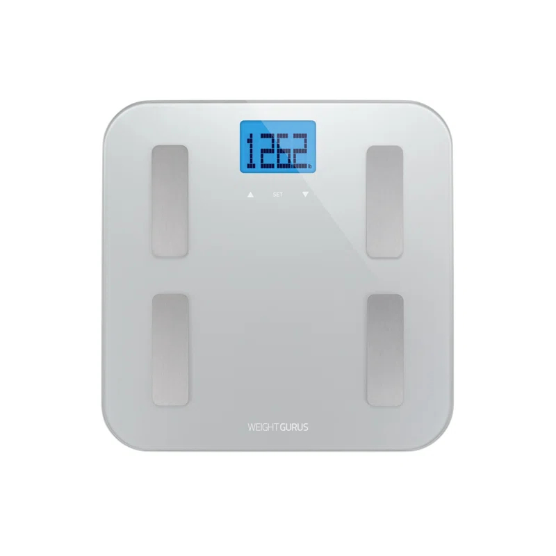 Greater Goods Weight Gurus Digital Body Fat Scale With Large Backlit Lcd And Smartphone Tracking (silver)