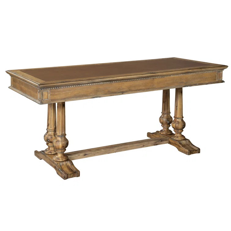 Wellington Hall Traditional Brown Home Office Desk with 3 Drawers