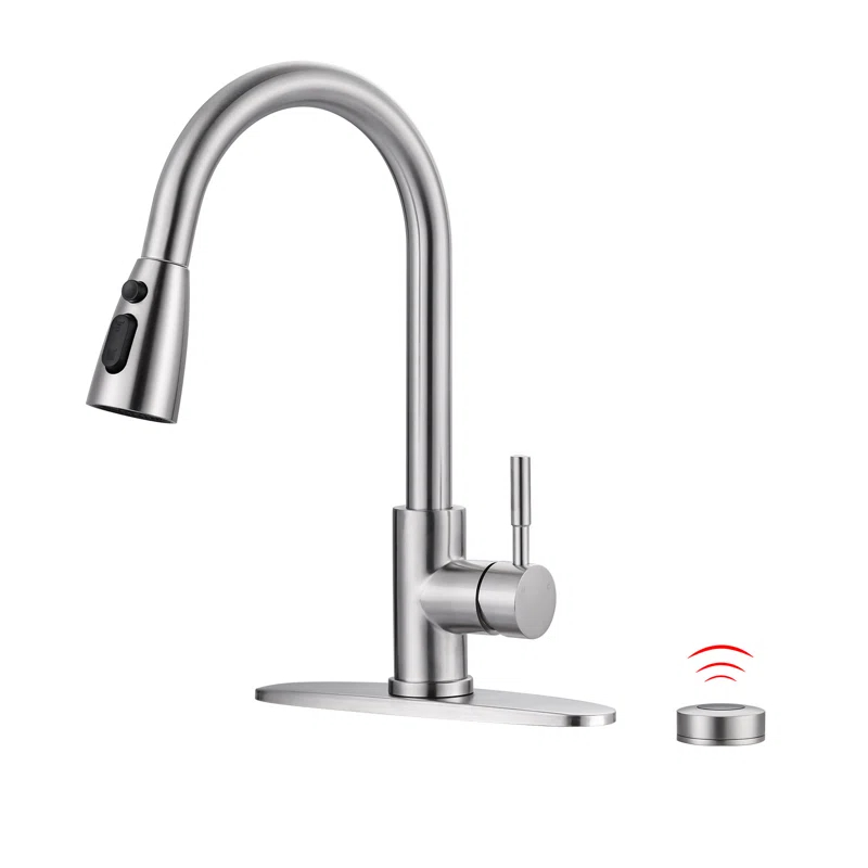 ARCORA Automatic Smart Mobile Motion Sensor Kitchen Sink Faucet with 3 Modes Pull-Down Sprayer AR7100301-MS