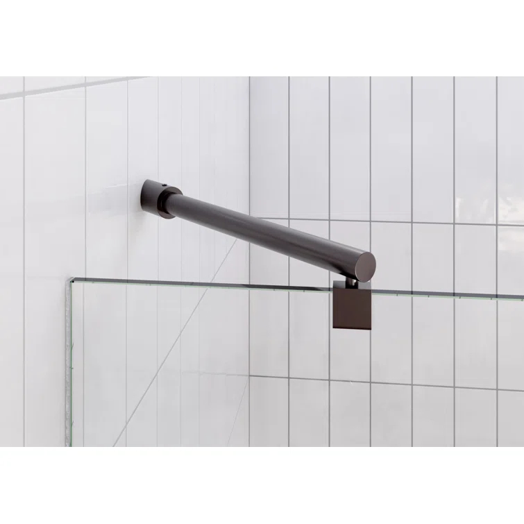 Glass Warehouse Halo 55.25 in. x 78 in. Frameless Glass Hinge Shower Door GW-GH-55-25-ORB