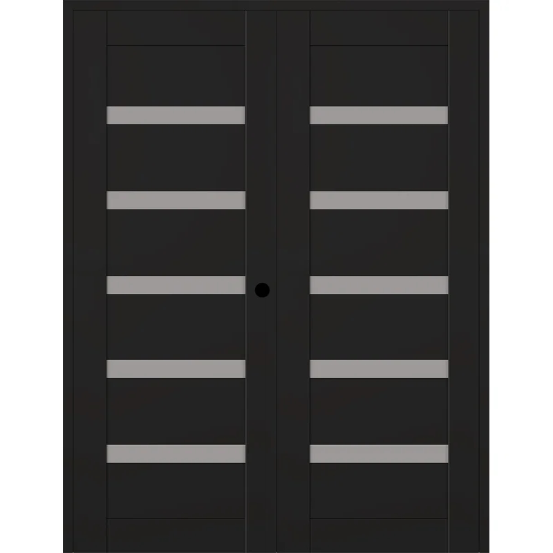 Belldinni Leora Manufactured Wood and Glass Paneled Double Door