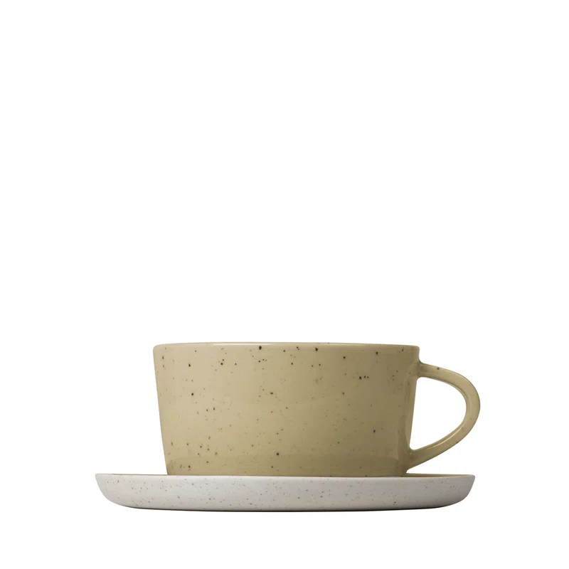 Blomus SABLO Ceramic Tea Cups & Saucers (Set of 2)
