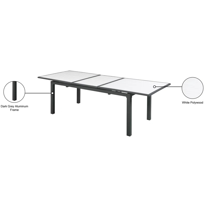Wade Logan® Noonan Extendable Rectangular Outdoor Dining Table