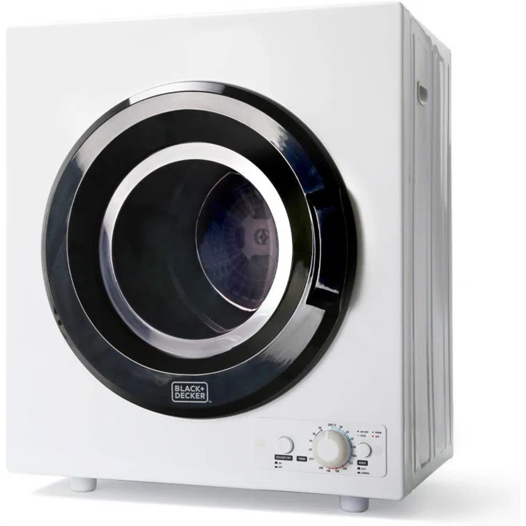 BLACK+DECKER BCDPW Series BLACK+DECKER BCED26 Compact Dryer for Standard Wall Outlet, Small, 5 Modes, Load Volume 8.8 lbs