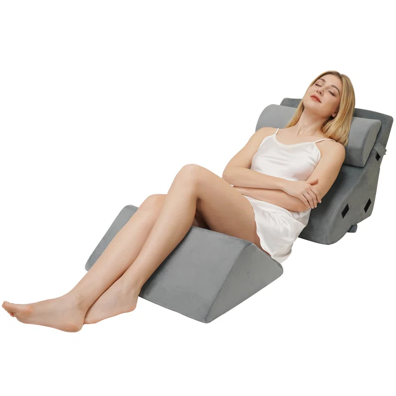 Latitude Run® Memory Foam Wedge Pillow Set,Adjustable Back Support Pillow