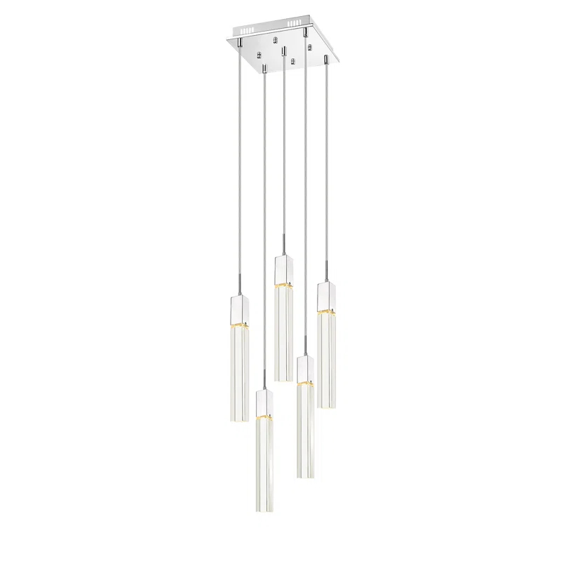 Orren Ellis Matthies 5 - Light Polished Chrome Cluster Pendant